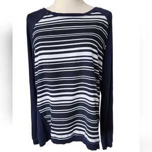 Banana Republic Navy and white top - Size Small